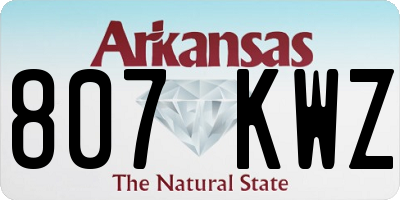AR license plate 807KWZ