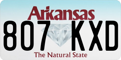AR license plate 807KXD