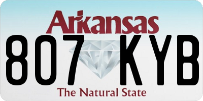 AR license plate 807KYB