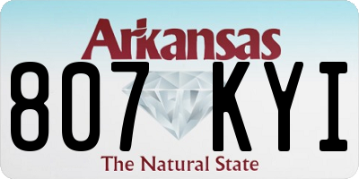 AR license plate 807KYI
