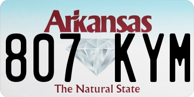 AR license plate 807KYM