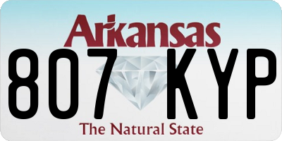AR license plate 807KYP