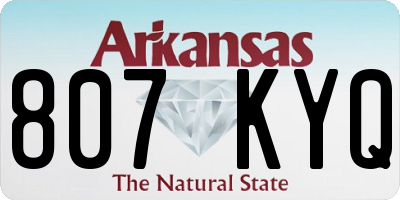 AR license plate 807KYQ