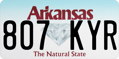 AR license plate 807KYR
