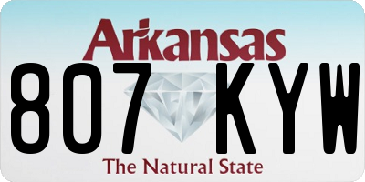 AR license plate 807KYW