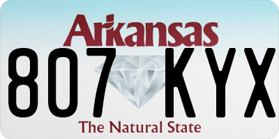 AR license plate 807KYX