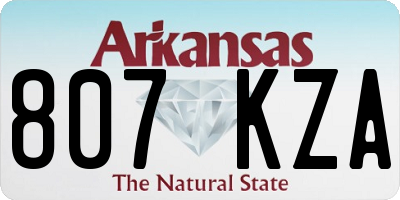 AR license plate 807KZA