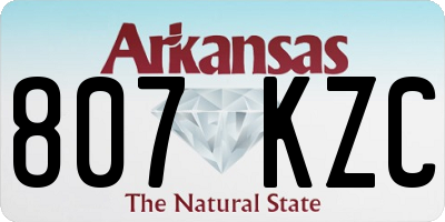 AR license plate 807KZC