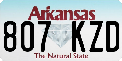 AR license plate 807KZD