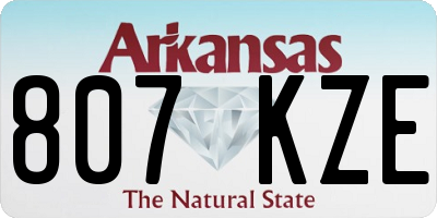 AR license plate 807KZE