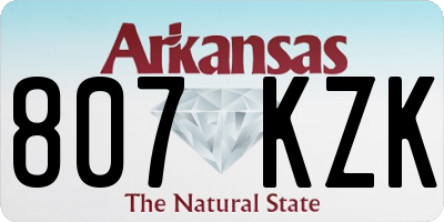 AR license plate 807KZK