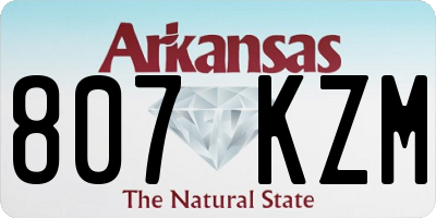 AR license plate 807KZM