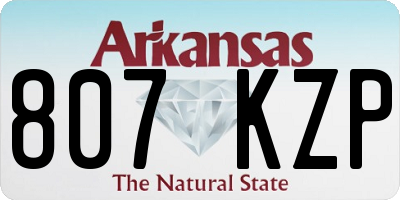 AR license plate 807KZP