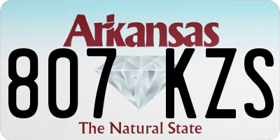 AR license plate 807KZS
