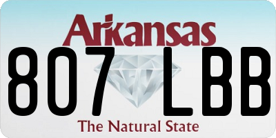 AR license plate 807LBB