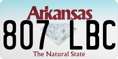 AR license plate 807LBC