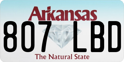 AR license plate 807LBD
