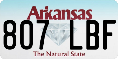AR license plate 807LBF