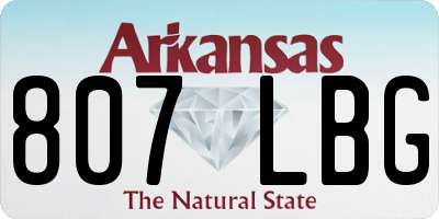 AR license plate 807LBG