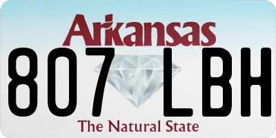 AR license plate 807LBH