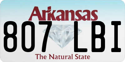 AR license plate 807LBI