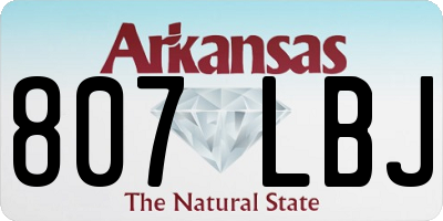 AR license plate 807LBJ