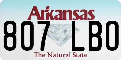AR license plate 807LBO