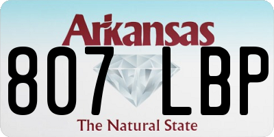AR license plate 807LBP