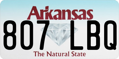 AR license plate 807LBQ