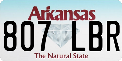 AR license plate 807LBR