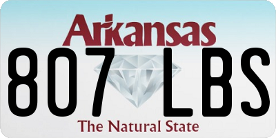 AR license plate 807LBS
