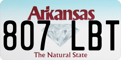 AR license plate 807LBT