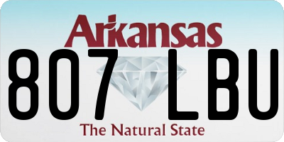 AR license plate 807LBU