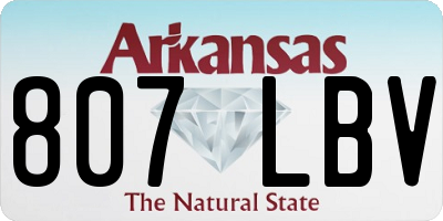 AR license plate 807LBV