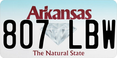 AR license plate 807LBW