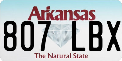 AR license plate 807LBX
