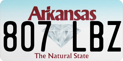 AR license plate 807LBZ