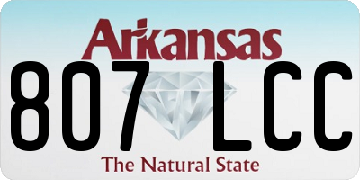 AR license plate 807LCC