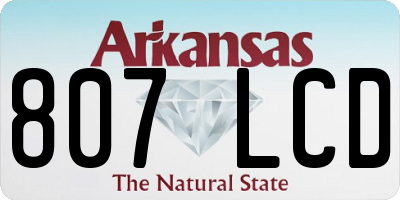 AR license plate 807LCD