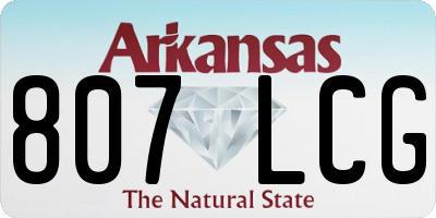AR license plate 807LCG