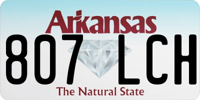 AR license plate 807LCH