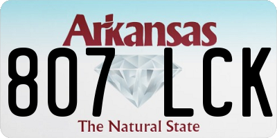 AR license plate 807LCK