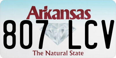 AR license plate 807LCV