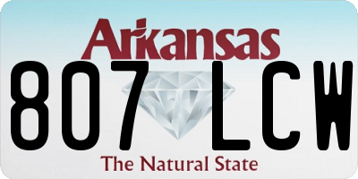 AR license plate 807LCW