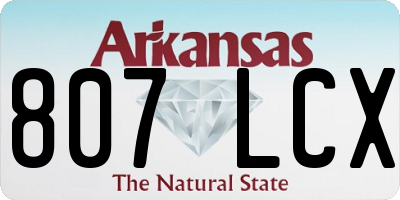AR license plate 807LCX