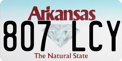 AR license plate 807LCY