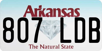 AR license plate 807LDB