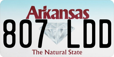 AR license plate 807LDD