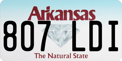 AR license plate 807LDI