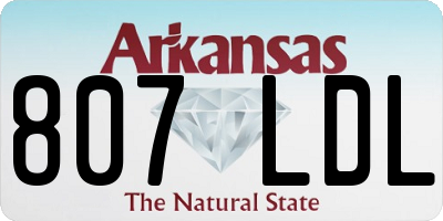 AR license plate 807LDL